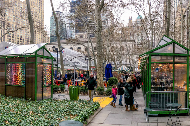 Bryant Park Winter Village holiday market
